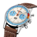 Breitling Top Time Deus Limited Edition White Dial Brown Leather Strap Watch for Men - A233112A1A1X1