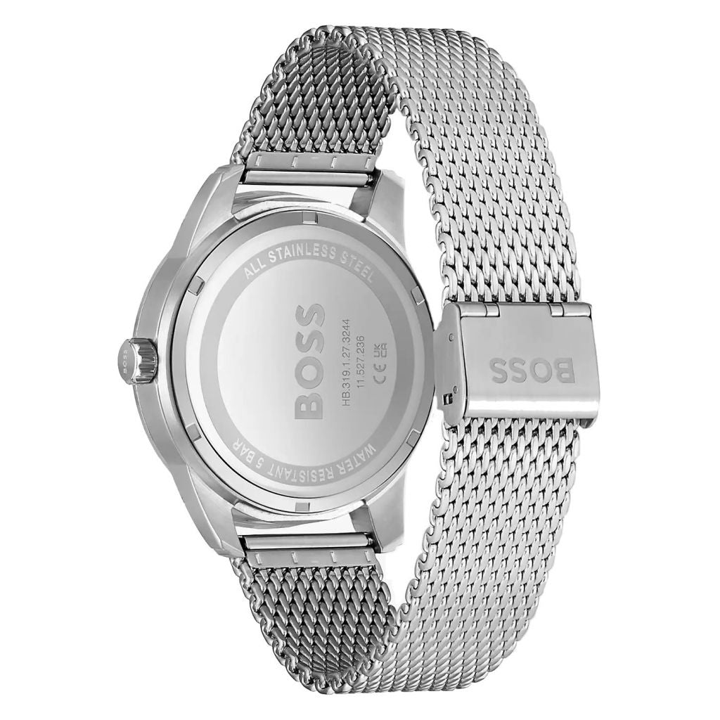 Hugo Boss Sophio Blue Dial Silver Mesh Bracelet Watch for Men - 1513942
