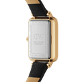 Daniel Wellington Quadro Pressed Melrose Emerald Green Dial Black Leather Strap Watch For Women - DW00100446
