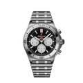 Breitling Chronomat B01 42mm Black Dial Silver Steel Strap Watch for Men - AB0134101B1A1