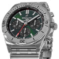 Breitling Chronomat B01 42mm Green Dial Silver Steel Strap Watch for Men - AB01343A1L1A1