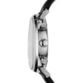 Emporio Armani Gianni White Dial Black Leather Strap Watch For Men - AR0385