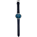 Emporio Armani Gianni T Bar Quartz Blue Dial Blue Leather Strap Watch For Men - AR11300