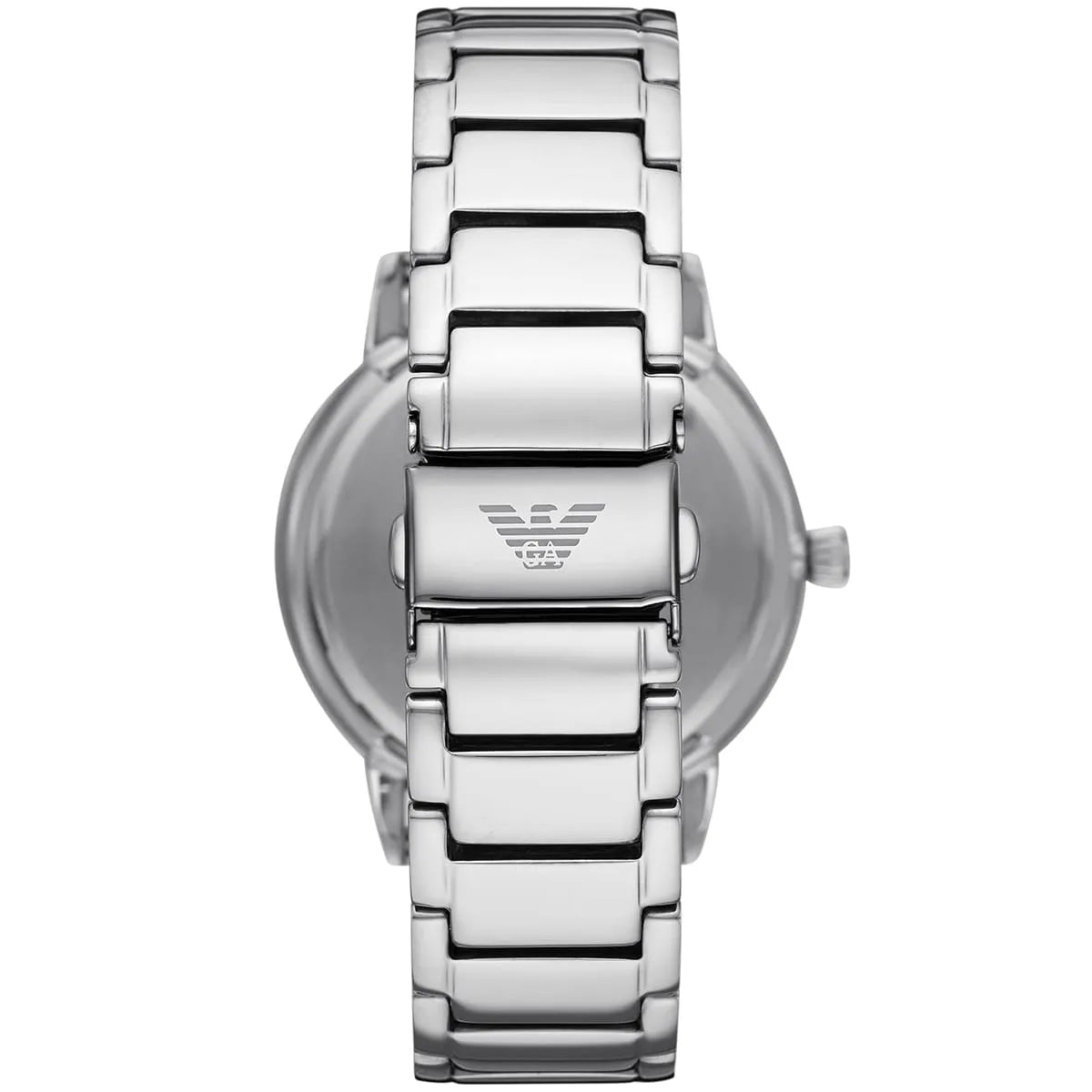 Emporio Armani Ruggero Black Dial Silver Steel Strap Watch for Men - AR11310