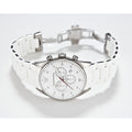 Emporio Armani Sport Chronograph White Dial White Silicone Strap Watch For Men - AR5859