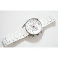 Emporio Armani Sport Chronograph White Dial White Silicone Strap Watch For Men - AR5859