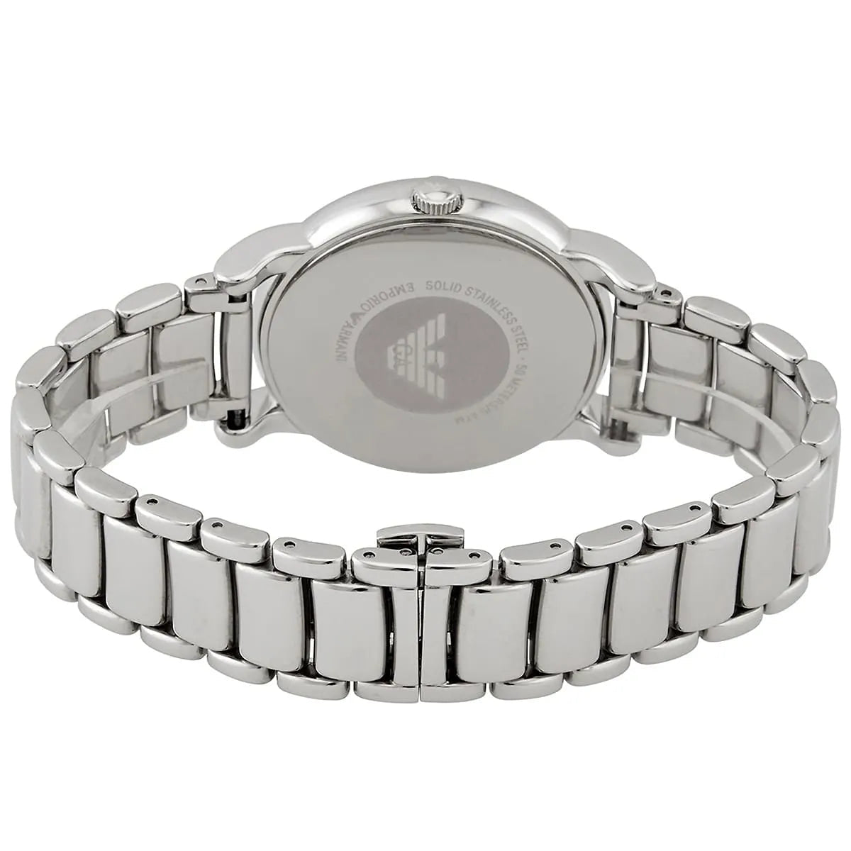 Emporio Armani Quartz White Dial Silver Steel Strap Watch For Men - AR90000