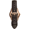 Emporio Armani Classic White Dial Brown Leather Strap Watch For Men - AR9035
