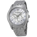 Emporio Armani Velente Chronograph Quartz Silver Dial Silver Steel Strap Watch For Men - AR1702