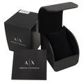 Armani Exchange Hampton Chronograph Black Dial Black Leather Strap Watch For Men - AX2400