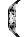 Armani Exchange Hampton Chronograph Black Dial Black Leather Strap Watch For Men - AX2101
