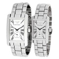 Emporio Armani White Dial Silver Stainless Steel Watch For Women - AR0146