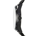 Armani Exchange Hampton Chronograph Black Dial Black Leather Strap Watch For Men - AX2400