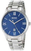 Hugo Boss Governer Blue Dial Silver Steel Strap Watch for Men - 1513487
