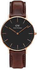 Daniel Wellington Petite St Mawes Black Dial Brown Leather Strap Watch For Women - DW00100169