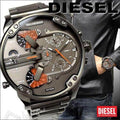 Diesel Mr Daddy 2.0 Chronograph Grey Dial Grey Steel Strap Watch For Men - DZ7315