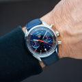 Tag Heuer Carrera Chronograph Blue Dial Blue Leather Strap Watch for Men - CBN201D.FC6543