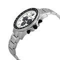 Maserati SFIDA Chronograph White Dial Silver Steel Strap Watch For Men - R8873640003