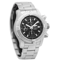 Breitling Avenger Chronograph 43 Black Dial Silver Steel Strap Watch for Men - A13385101B1A1