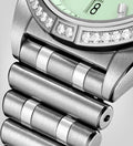 Breitling Chronomat Automatic 36 Diamonds Green Dial Two Tone Steel Strap Watch for Women - A10380591L1A1