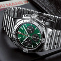 Breitling Chronomat B01 42mm Green Dial Silver Steel Strap Watch for Men - AB01343A1L1A1