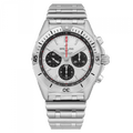 Breitling Chronomat B01 42mm Silver Dial Silver Steel Strap Watch for Men - AB0134101G1A1