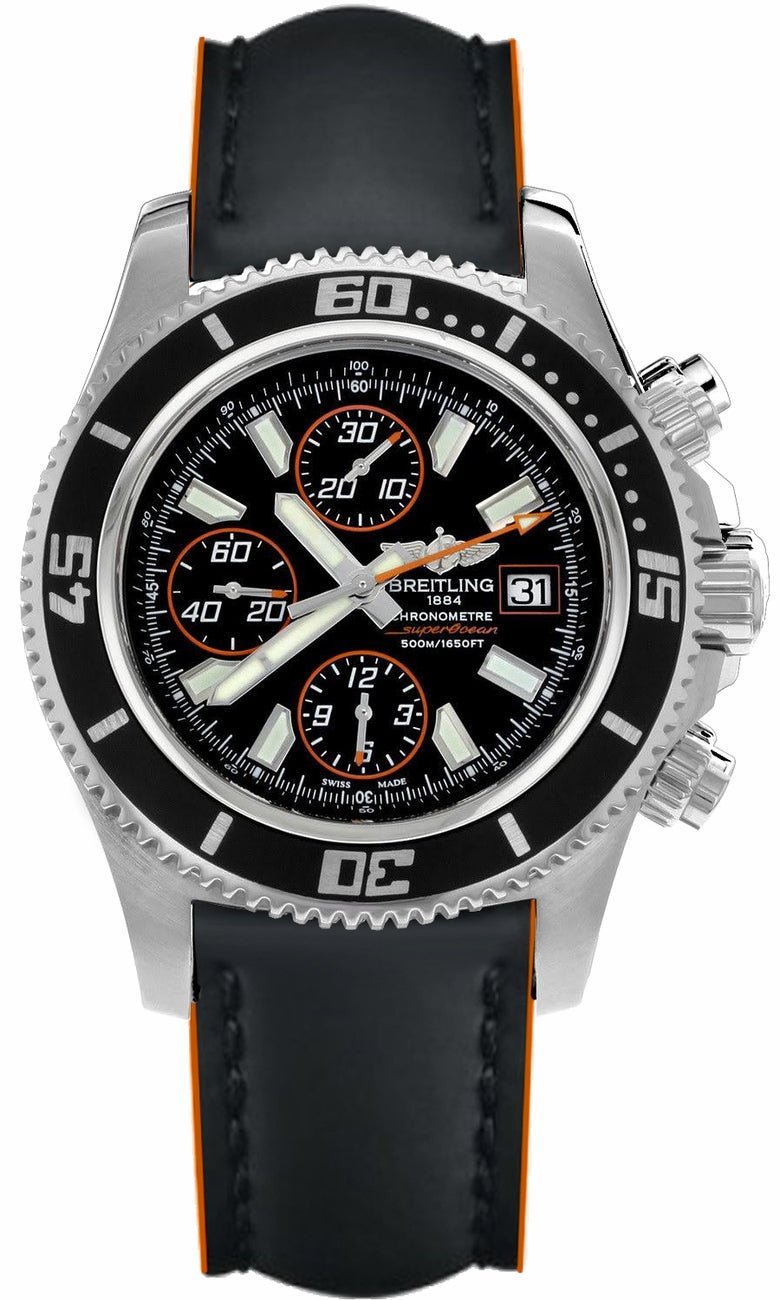 Breitling Superocean Chronograph II Black Dial 44mm Automatic Mens Watch - A1334102/BA85