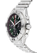 Breitling Chronomat B01 42mm Green Dial Silver Steel Strap Watch for Men - AB01343A1L1A1