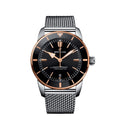 Breitling Superocean Heritage B20 Automatic 44 Black Dial Silver Mesh Bracelet Watch for Men - UB2030121B1A1