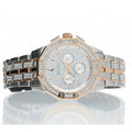 Bulova Octova Crystal Silver Dial Two Tone Steel Strap Watch for Men - 98C133