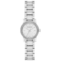 Burberry The City Diamonds Silver Dial Silver Steel Strap Watch for Women - BU9220