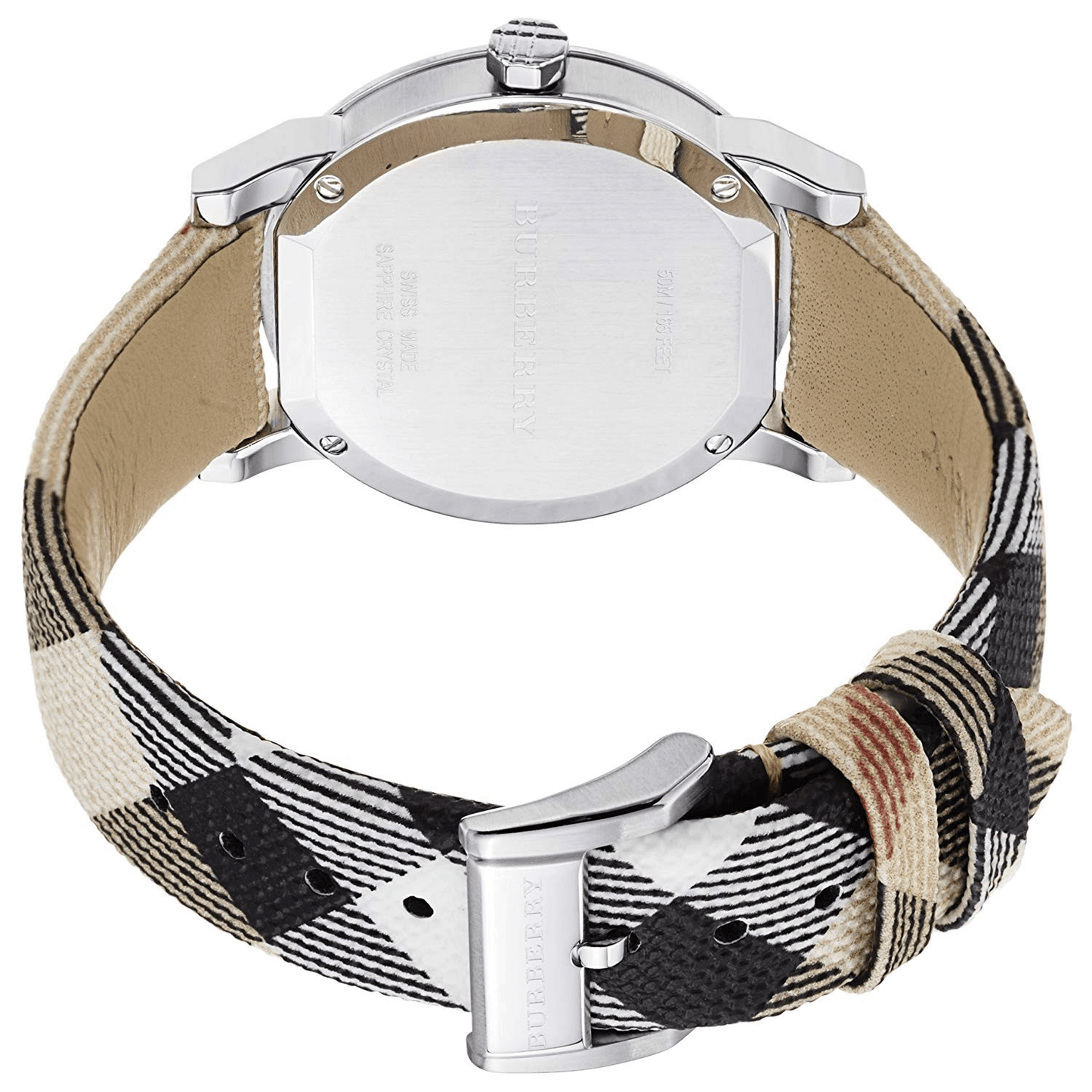 Burberry The City White Dial Brown Leather Strap Watch for Women - BU9113