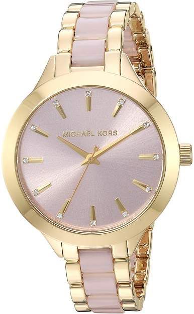 Michael Kors Norie Gold Dial Two Tone Steel Strap Watch for Women - MK3586