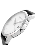 Calvin Klein City Silver Dial Black Steel Strap Watch for Men - K2G2G1CX