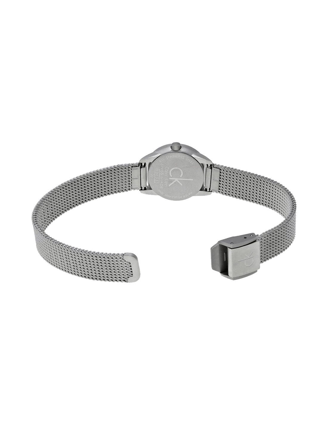 Calvin Klein Minimal Black Dial Silver Mesh Bracelet Watch for Women - K3M53151