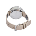 Calvin Klein Rise White Beige Dial Beige Leather Strap Watch for Women - K7A231XH