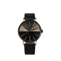 Calvin Klein Boost Black Dial Black Leather Strap Watch for Men - K7Y21TCZ