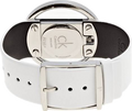 Calvin Klein Glam Transparent Dial White Leather Strap Watch for Women - K9423101