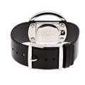 Calvin Klein Glam Transparent Dial Black Leather Strap Watch for Women - K9423107