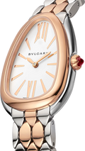 Bvlgari Serpenti Seduttori White Dial Two Tone Steel Strap Watch for Women - SERPENTI103277