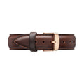 Daniel Wellington Classic Bristol Black Dial Brown Leather Strap Watch for Men - DW00100137