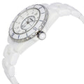 Chanel J12 Diamonds Ceramic White Dial White Steel Strap Watch for Women - J12 H1628