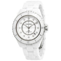 Chanel J12 Quartz Diamonds White Dial White Steel Strap Watch for Women - J12 H3110