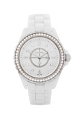 Chanel J12 Quartz Diamonds White Dial White Steel Strap Watch for Women - J12 H3110