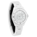 Chanel J12 Diamonds Mother of Pearl White Dial White Steel Strap Watch for Women - J12 H5704