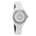 Chanel J12 Diamonds Quartz White Dial White Steel Strap Watch for Women - J12 H2572