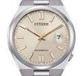 Citizen Tsuyosa Automatic Oatmeal White Dial Silver Steel Strap Watch For Men - NJ0151-88W