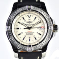 Breitling Colt 44mm Automatic Silver Dial Black Leather Mens Watch - A1731311/G820/428X
