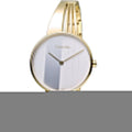 Calvin Klein Drift Silver Dial Gold Steel Strap Watch for Women - K6S2N516