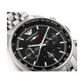 Emporio Armani Team Italia Chronograph Black Dial Silver Steel Strap Watch For Men - AR5983